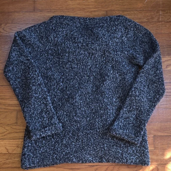 Vintage Italian Wool Blend Open Front Cardigan Sweater Neutral Cozy Size M - Picture 5 of 14